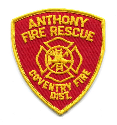 Anthony Fire Rescue Department Coventry District Patch Rhode Island RI