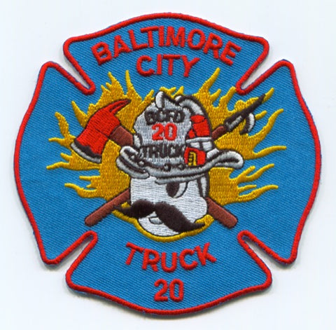 Baltimore City Fire Department Truck 20 Patch Maryland MD