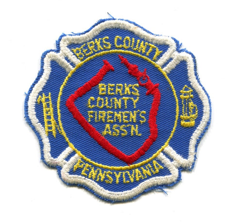 Berks County Firemens Association Fire Department Patch Pennsylvania PA