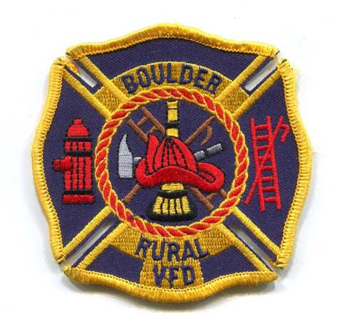 Boulder Rural Volunteer Fire Department Patch Colorado CO