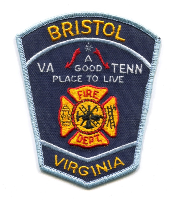 Bristol Fire Department Patch Virginia VA Tennessee TN