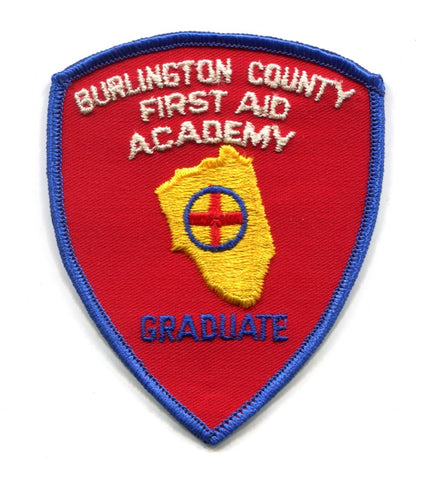 Burlington County First Aid Academy Graduate EMS Patch New Jersey NJ