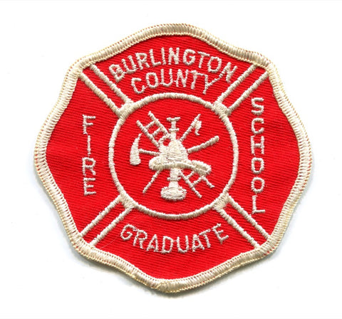 Burlington County Fire School Graduate Patch New Jersey NJ