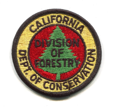 California Division of Forestry CDF Forest Fire Wildfire Wildland Patch California CA