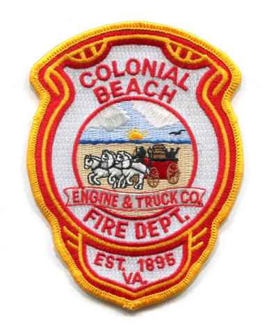 Colonial Beach Fire Department Engine and Truck Company Patch Virginia VA