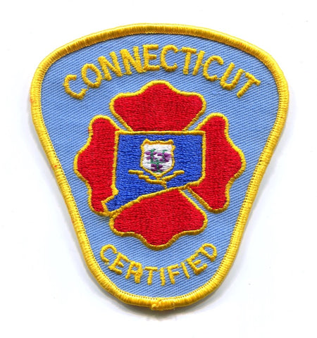 Connecticut State Certified Firefighter Fire Department Patch Connecticut CT