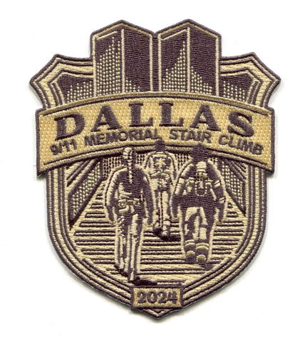 Dallas 9-11 Memorial Stair Climb 2024 Fire EMS Police Patch Texas TX