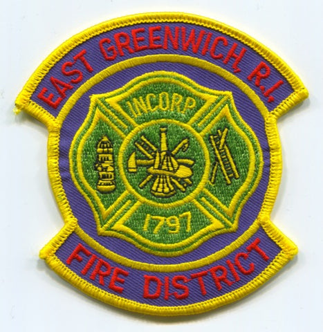 East Greenwich Fire District Patch Rhode Island RI