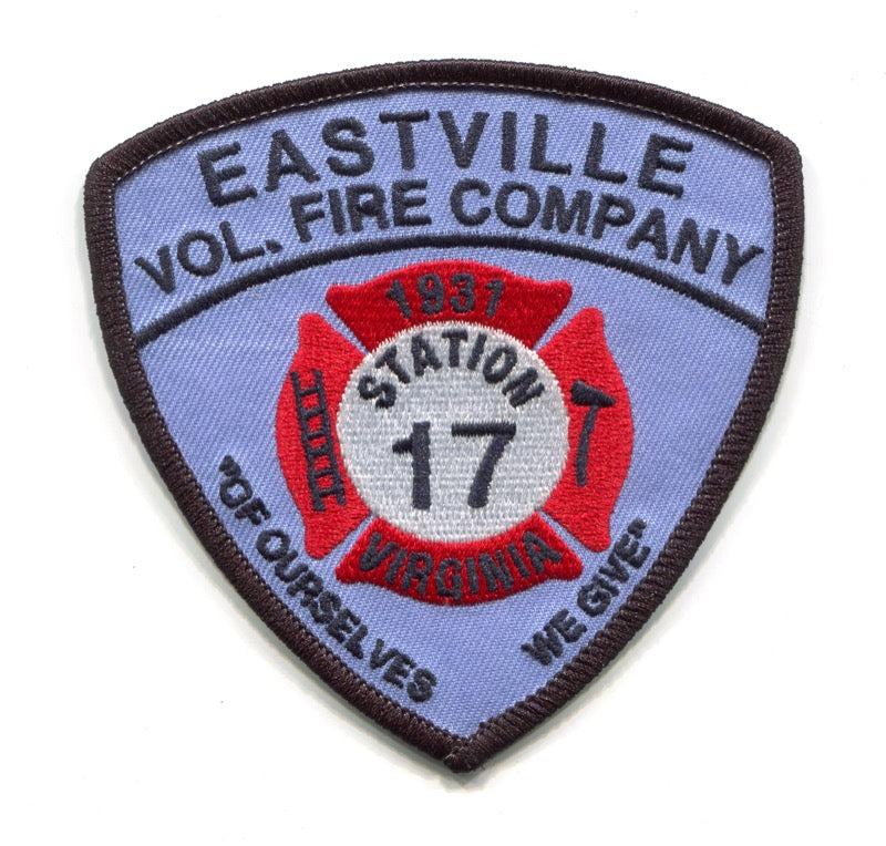 Eastville Volunteer Fire Company Station 17 Patch Virginia VA