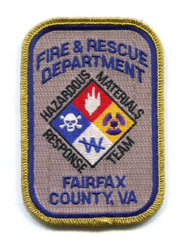 Fairfax County Fire and Rescue Department HazMat Response Team Patch Virginia VA