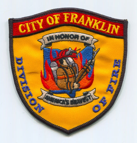 Franklin Division of Fire Department Patch Ohio OH