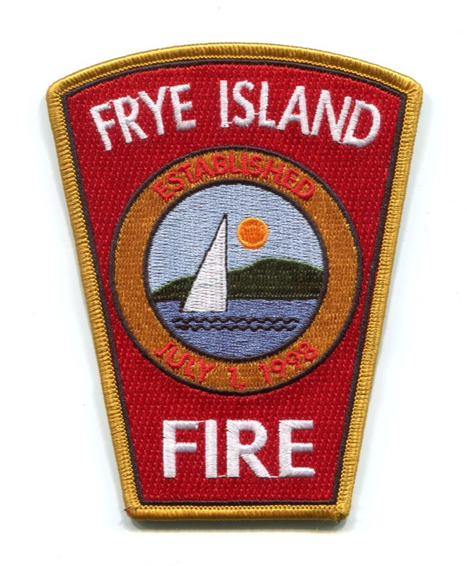 Frye Island Fire Department Patch Maine ME