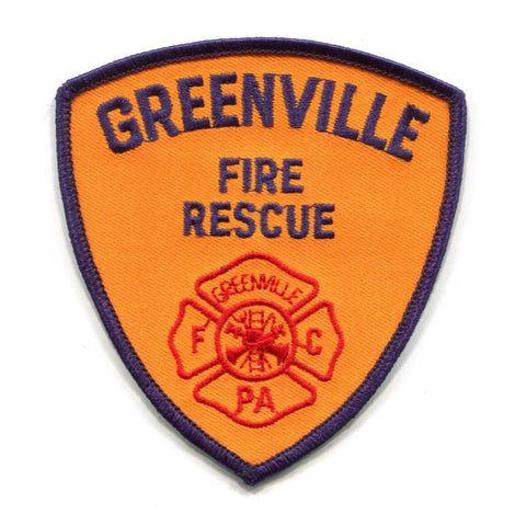 Greenville Fire Rescue Department Patch Pennsylvania PA