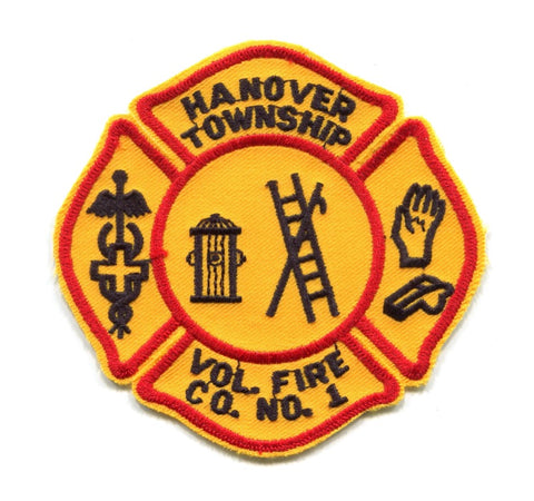 Hanover Township Volunteer Fire Company Number 1 Patch Pennsylvania PA