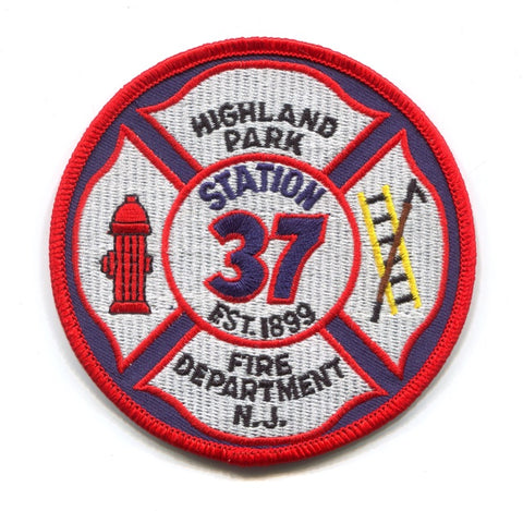 Highland Park Fire Department Station 37 Patch New Jersey NJ