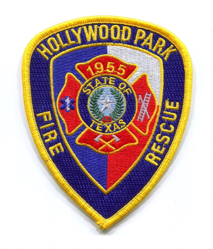 Hollywood Park Fire Rescue Department Patch Texas TX