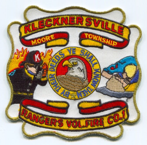 Klecknersville Rangers Volunteer Fire Company 1 Patch Pennsylvania PA