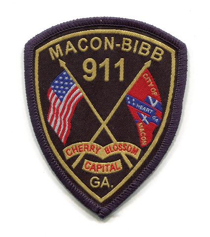 Macon Bibb County 911 Communications Dispatch Fire EMS Police Patch Georgia GA