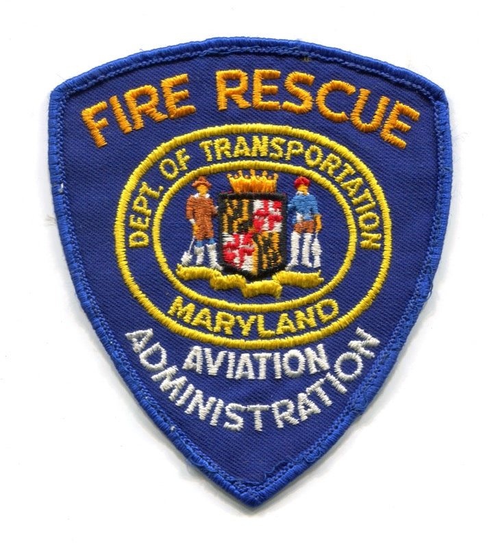 Maryland Aviation Administration Fire Rescue Department DOT Patch Maryland MD