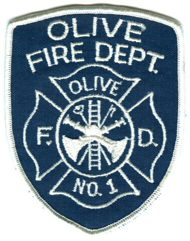 Olive Fire Department Number 1 Patch New York NY