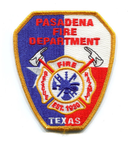 Pasadena Fire Department Patch Texas TX