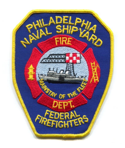 Philadelphia Naval Shipyard Fire Federal USN Navy Military Patch Pennsylvania PA