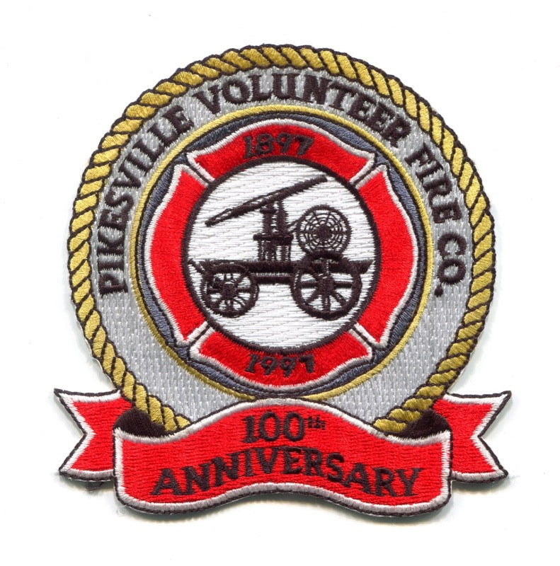 Pikesville Volunteer Fire Company 100th Anniversary Patch Pennsylvania PA