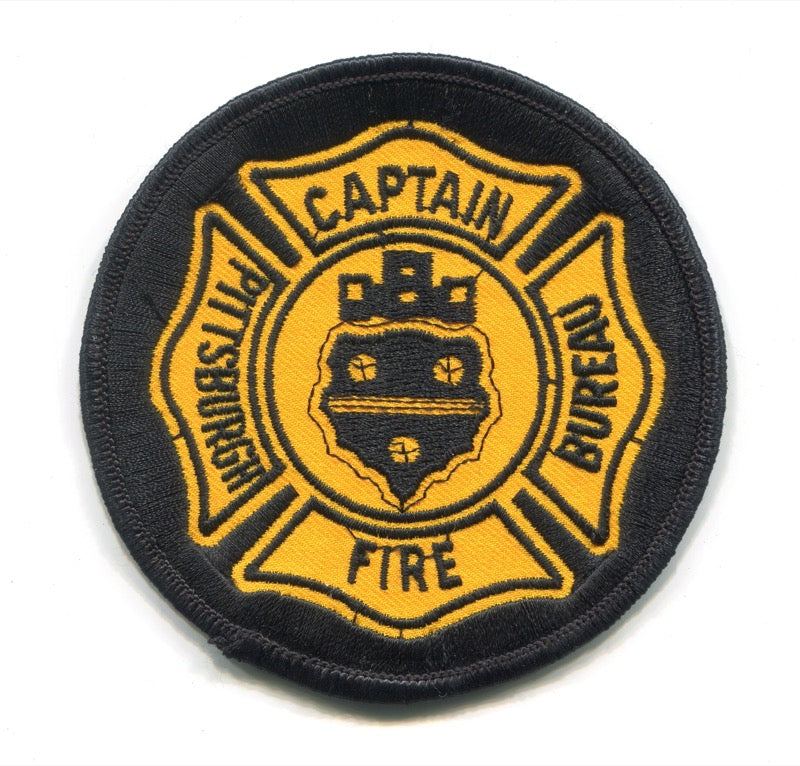 Pittsburgh Fire Bureau Captain Patch Pennsylvania PA