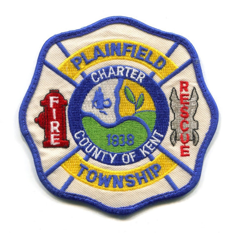 Plainfield Township Fire Rescue Department Patch Michigan MI