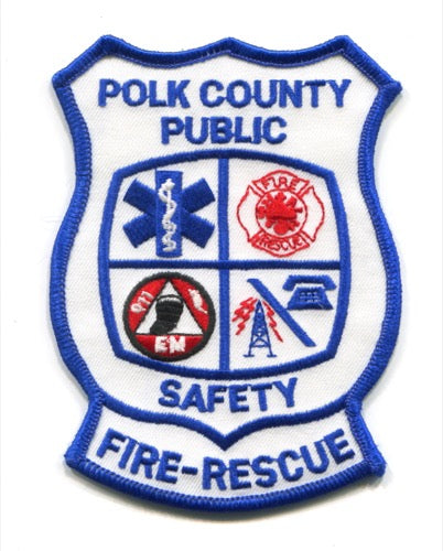 Polk County Public Safety Fire Rescue Department Patch Florida Fl