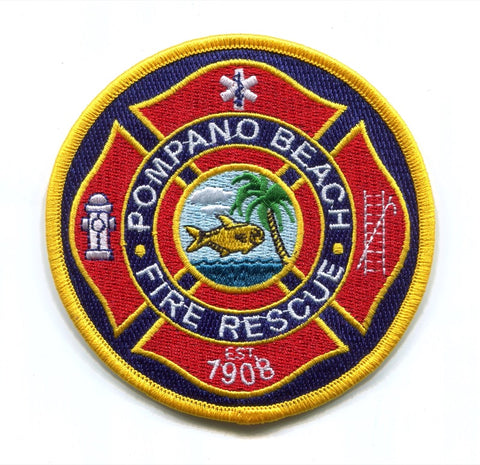 Pompano Beach Fire Rescue Department Patch Florida FL