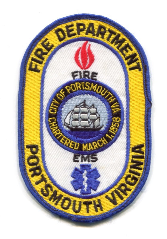 Portsmouth Fire Department Patch Virginia VA