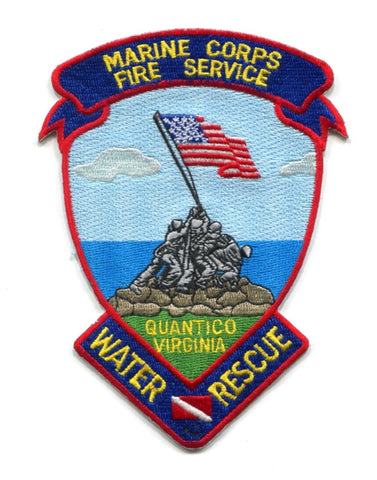 Quantico Marine Corps Fire Service Water Rescue USMC Military Patch Virginia VA