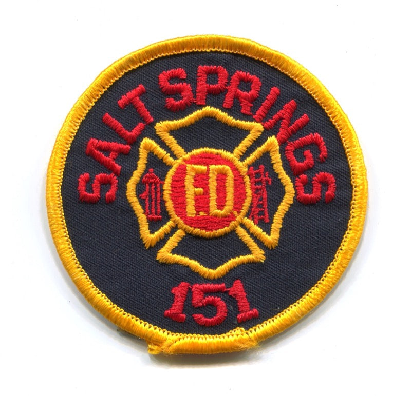 Salt Springs Fire Department 151 Patch Virginia VA