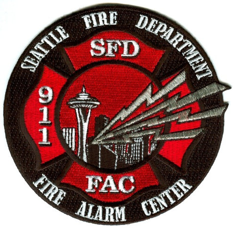 Seattle Fire Department Fire Alarm Center 911 Patch Washington WA