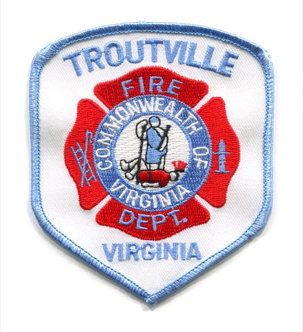 Troutville Fire Department Patch Virginia VA