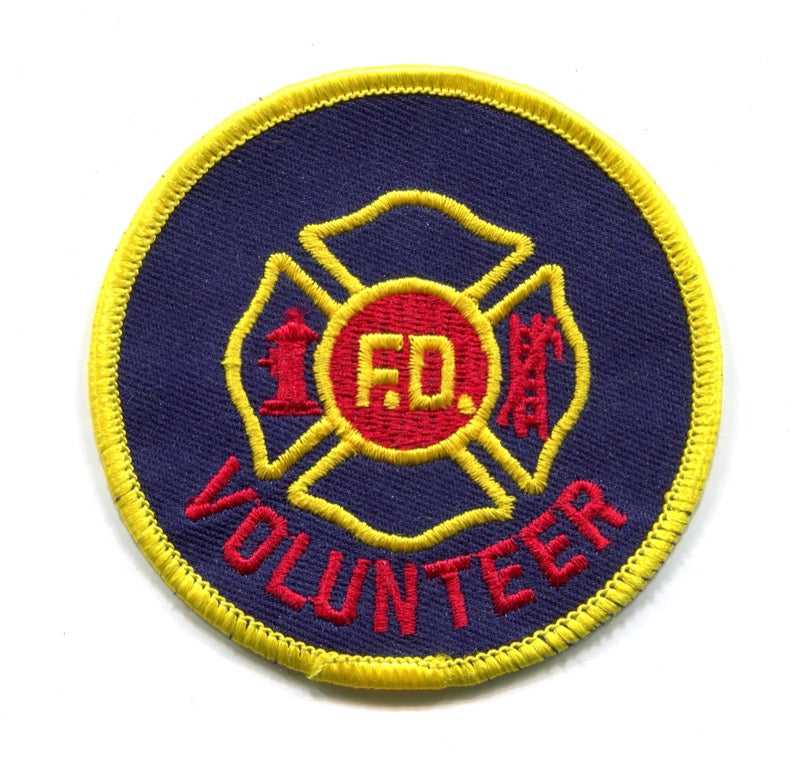 Volunteer Fire Department Patch No State Affiliation Blank Generic Stock