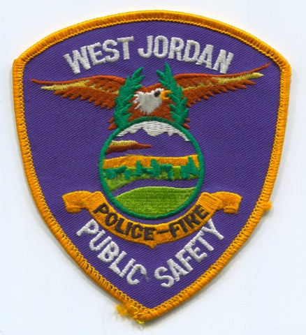 West Jordan Public Safety Department Police Fire Patch Utah UT