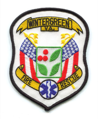 Wintergreen Fire Rescue Department Patch Virginia VA