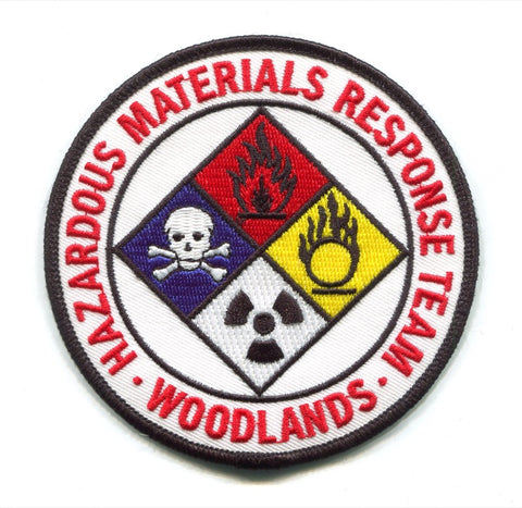 Woodlands Fire Department Hazardous Materials HazMat HMRT Patch Texas TX