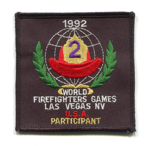 World Firefighters Games Las Vegas 1992 USA Participant Fire Patch Nevada NV