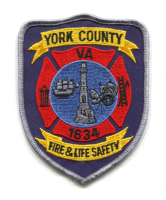 York County Fire and Life Safety Department Patch Virginia VA