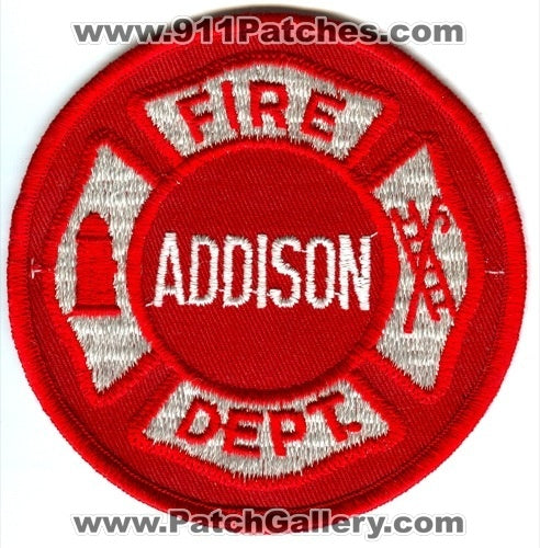 Addison Fire Department Patch Illinois IL – 911Patches.com