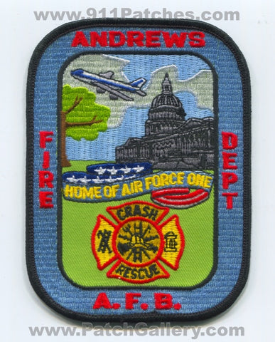 Andrews Air Force Base AFB Fire Department USAF Military Patch Maryland MD