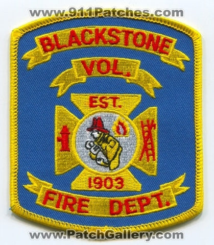 Blackstone Volunteer Fire Department Patch Virginia VA