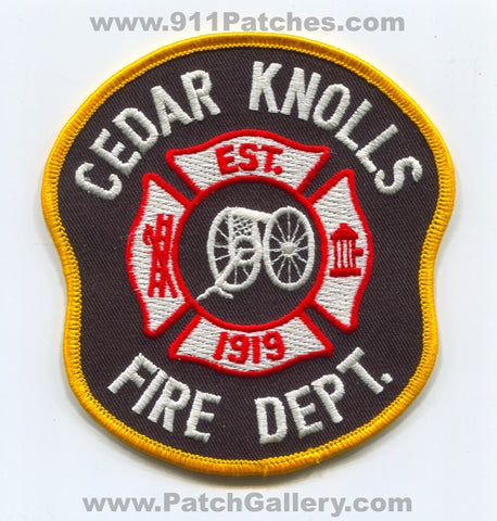 Cedar Knolls Fire Department Patch New Jersey NJ