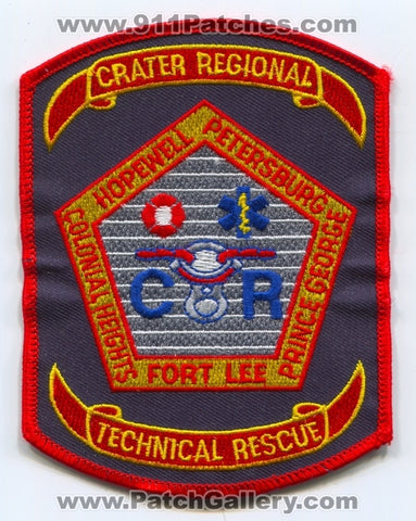 Crater Regional Technical Rescue Patch Virginia VA