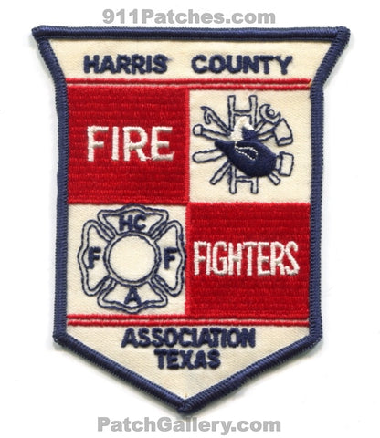 Harris County Firefighters Association Patch Texas TX