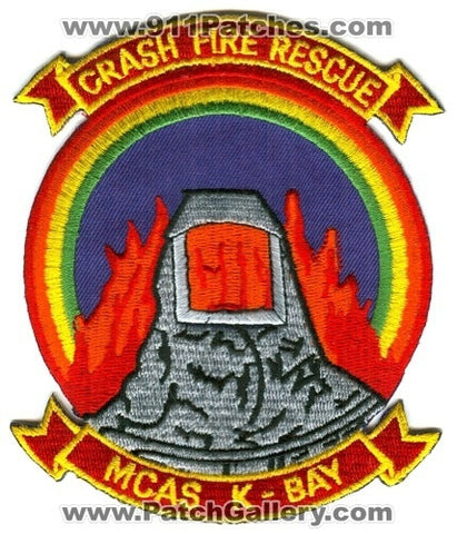 Kaneohoe Bay Marine Corps Air Station MCAS Crash Fire Rescue Department USMC Military Patch Hawaii HI