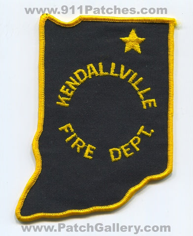 Kendallville Fire Department Patch Indiana IN State Shape